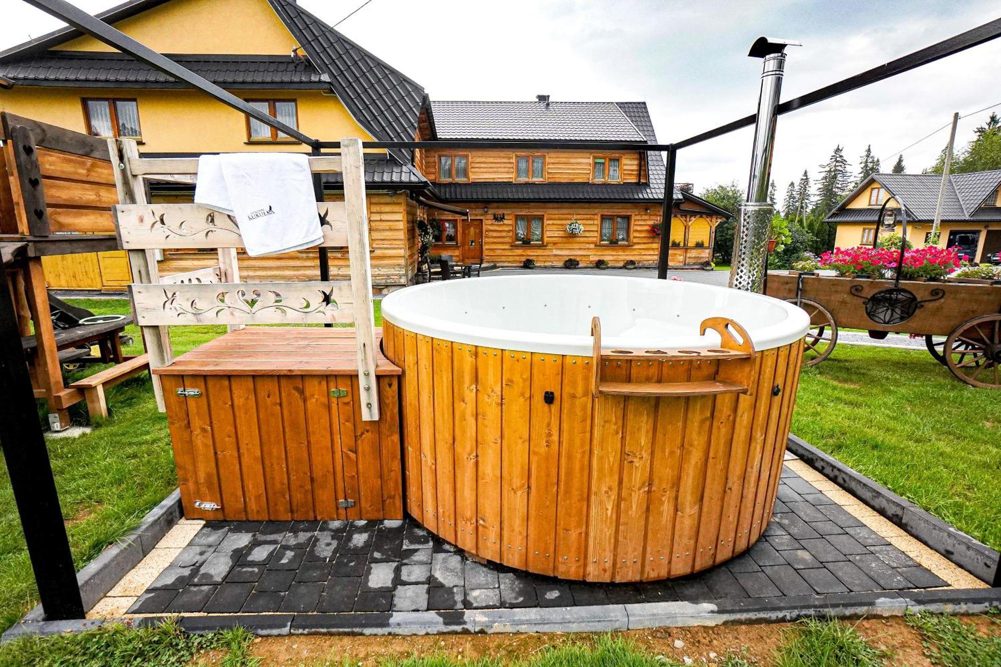 ザコパネ Gosciniec Kukulka Z Jacuzzi Bed & Breakfast エクステリア 写真