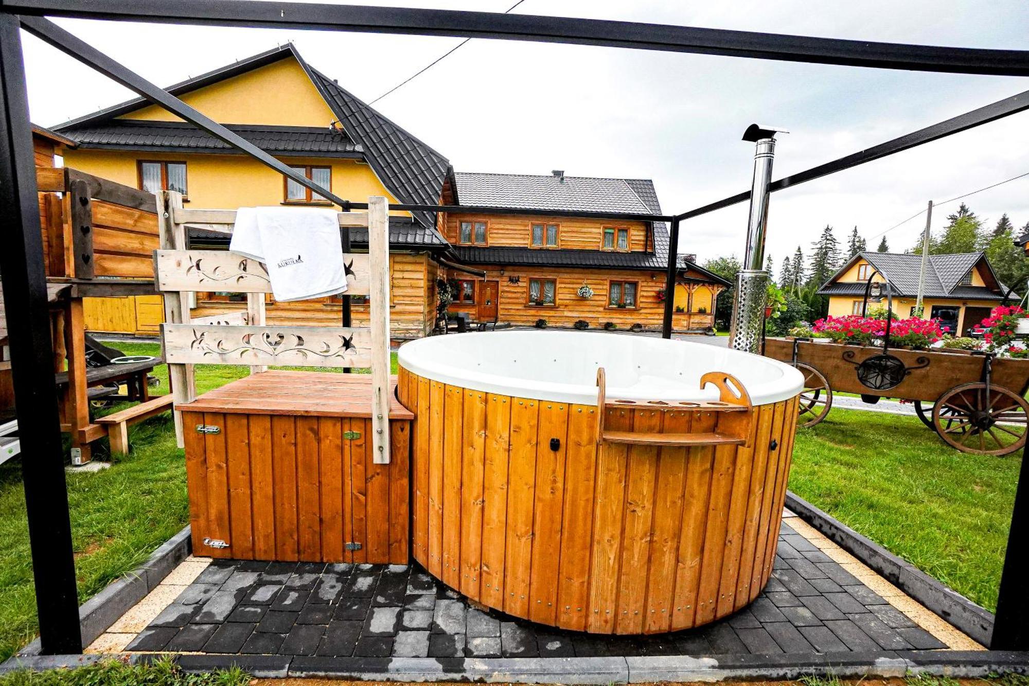 ザコパネ Gosciniec Kukulka Z Jacuzzi Bed & Breakfast エクステリア 写真